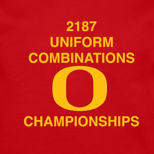 2187 UNIFORM COMBINATIONS O CHAMPIONSHIPS