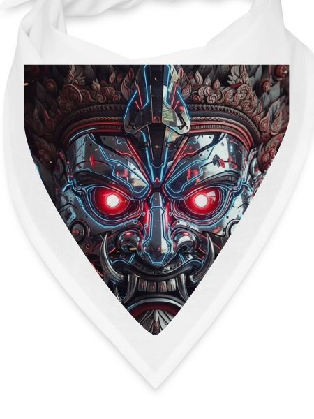 Cyberpunk Demon Mask – Chrome Tech Art