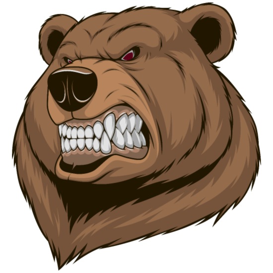 Cartoon bear head animal wildlife vector image' Bandana | Spreadshirt