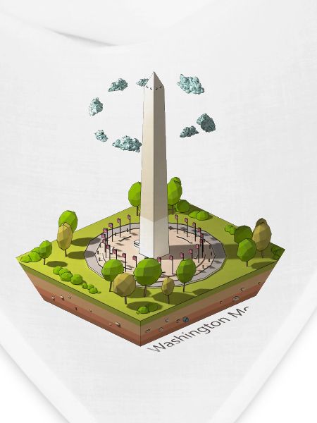 Geometric low poly Washington Monument