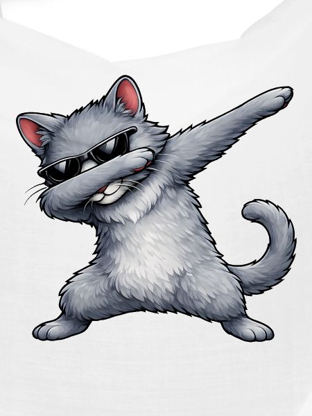 Dabbing Russian Blue Cat