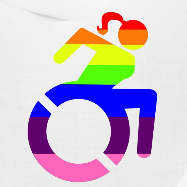 Wheelchair girl LGBT symbol