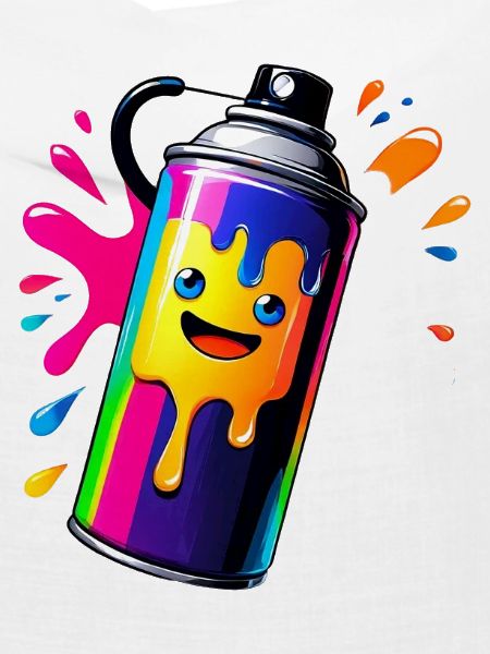 Rainbow Spray Paint Mascot