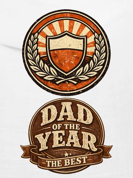 Dad of the Year Shield Badge