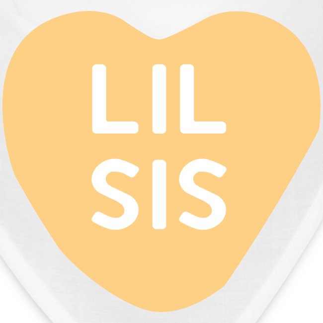 Lil Sis Orange Candy Heart