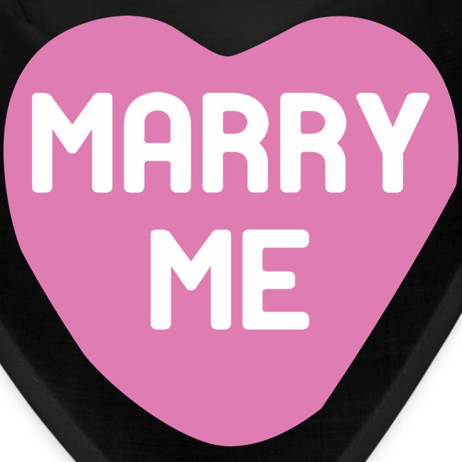 Marry Me Hot Pink Candy Heart