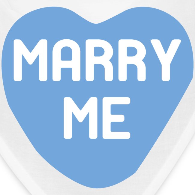 Marry Me Blue Candy Heart