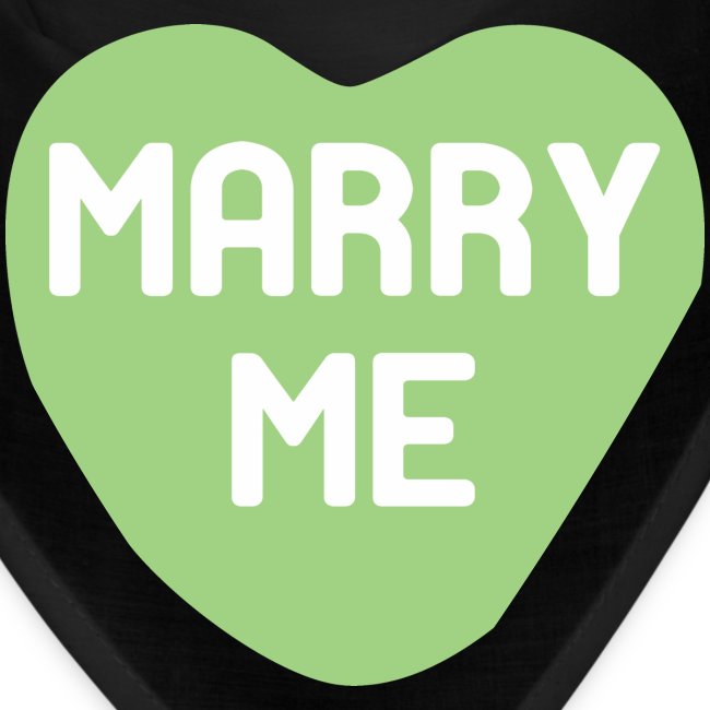 Marry Me Green Candy Heart