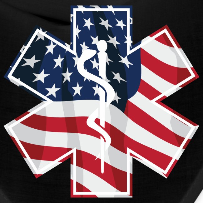 USA Patriotic Paramedic EMT Medical Service Symbol