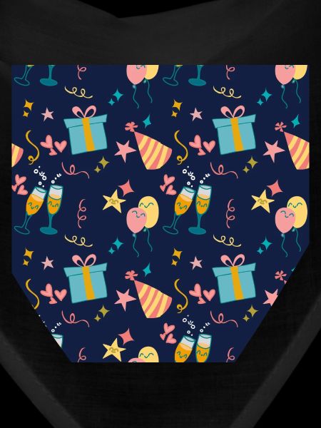 Seamless pattern of party elements