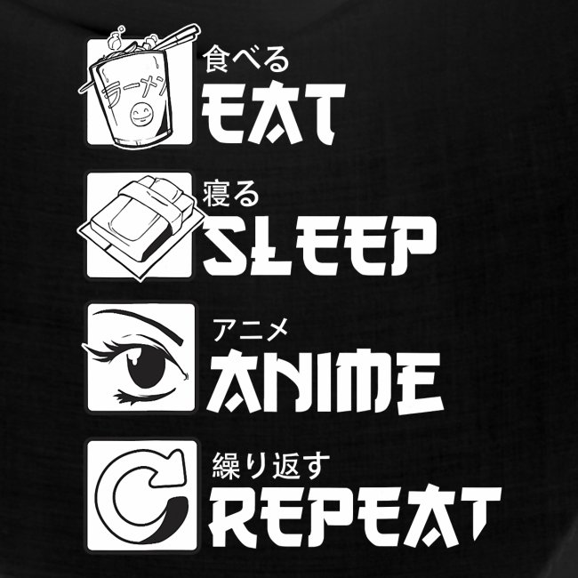 Eat Sleep Anime Repeat Shirt Anime Manga Shirts