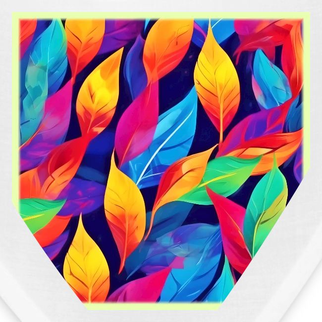 Vibrant Autumn Leaves Abstract Art