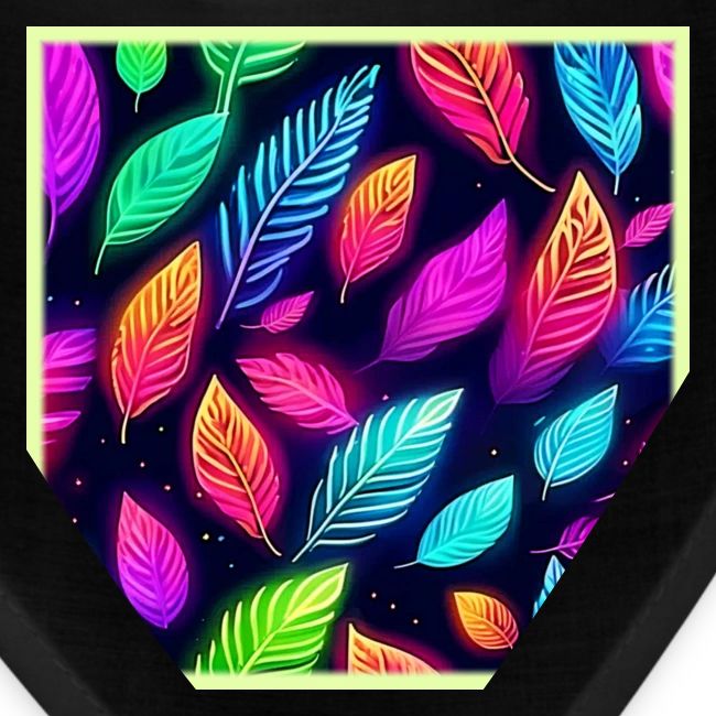 Neon Leaves in Vibrant Glow Art