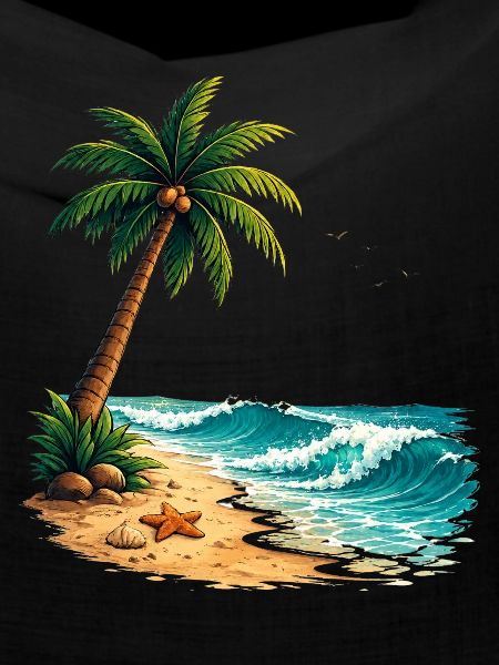 Tropical Palm Tree Beach Summer T-Shirt 
