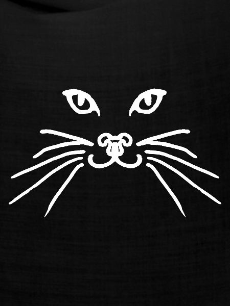 Cat face white