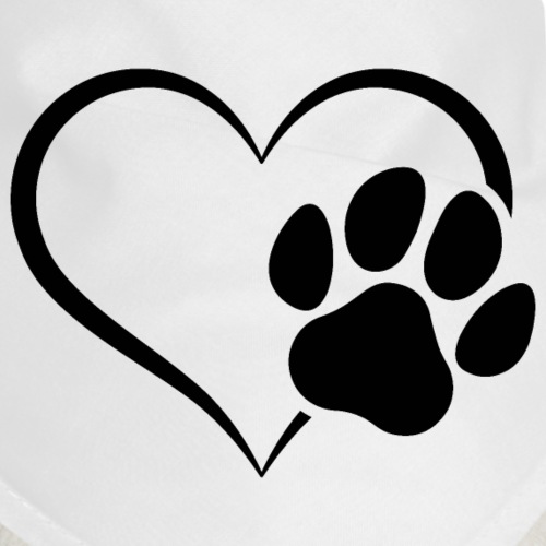 Pawprint Heart - Dog Bandana
