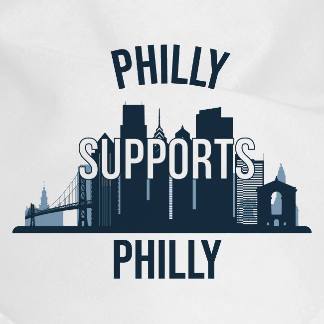 Philly Supports Philly skyline blue transparentbg