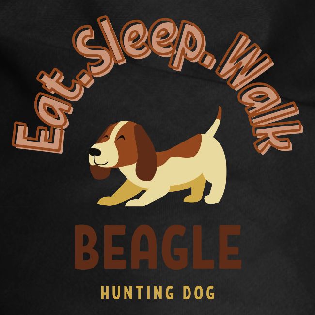 Brown Cute Beagle Dog Logo