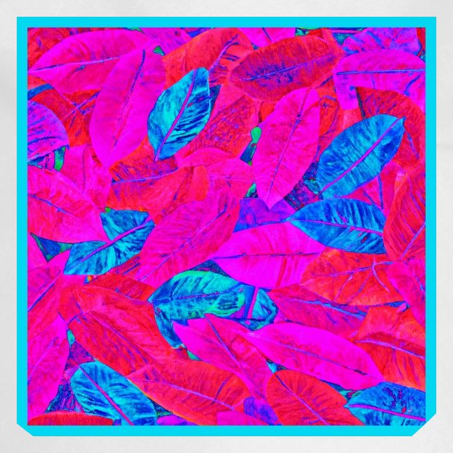 Vibrant Neon Leaves Artful Elegance