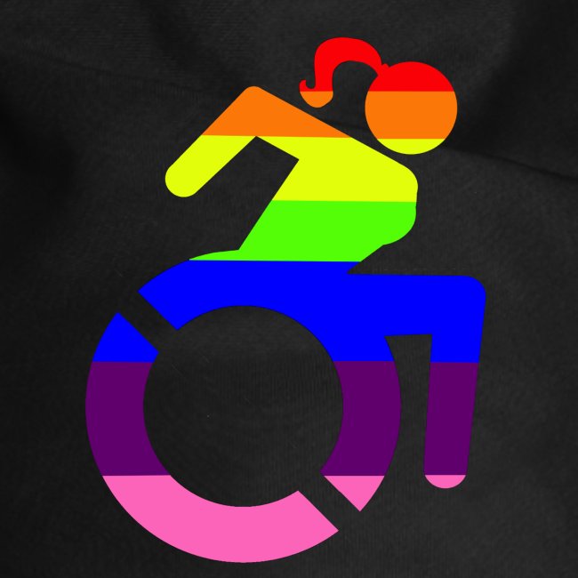 Wheelchair girl LGBT symbol