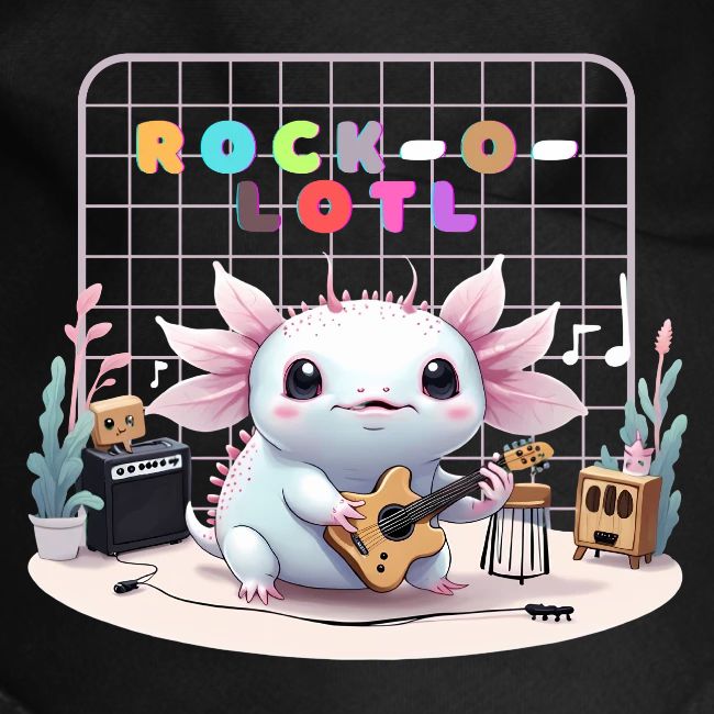 Cute Axolotl Musician: Musical Amphibian Creature