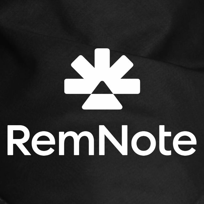 White logo with text, vertically stacked