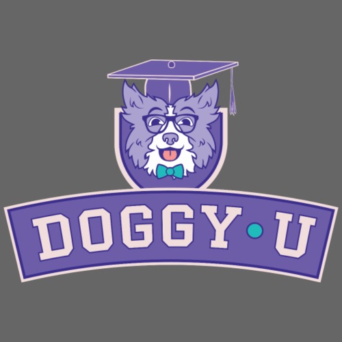 Doggy•U Purple Stack Logo - Dog Bandana