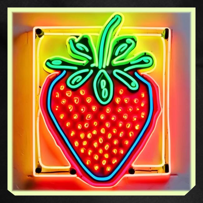 Colorful Strawberry Neon Glow