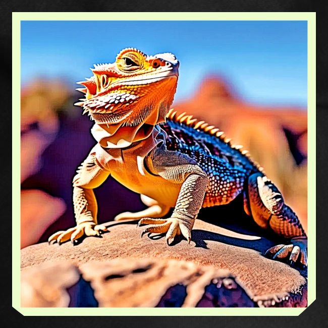 Desert Lizard Close-up Design