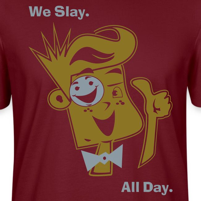 We Slay All Day Shiny Shirt Metallic Silver & Gold