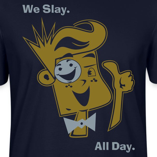 We Slay All Day Shiny Shirt Metallic Silver & Gold