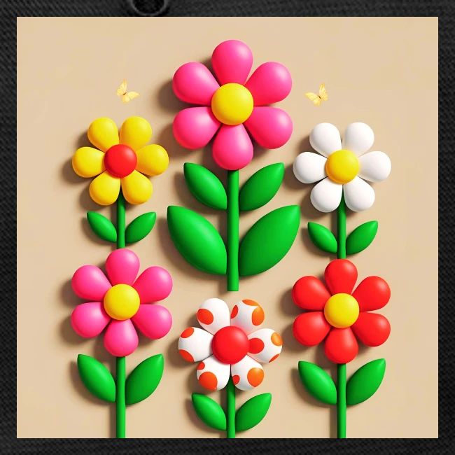 3D Flowers and Butterflies in Amber, Floral Design