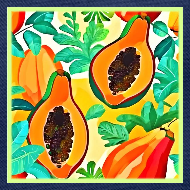 Tropical Papaya Pop Art