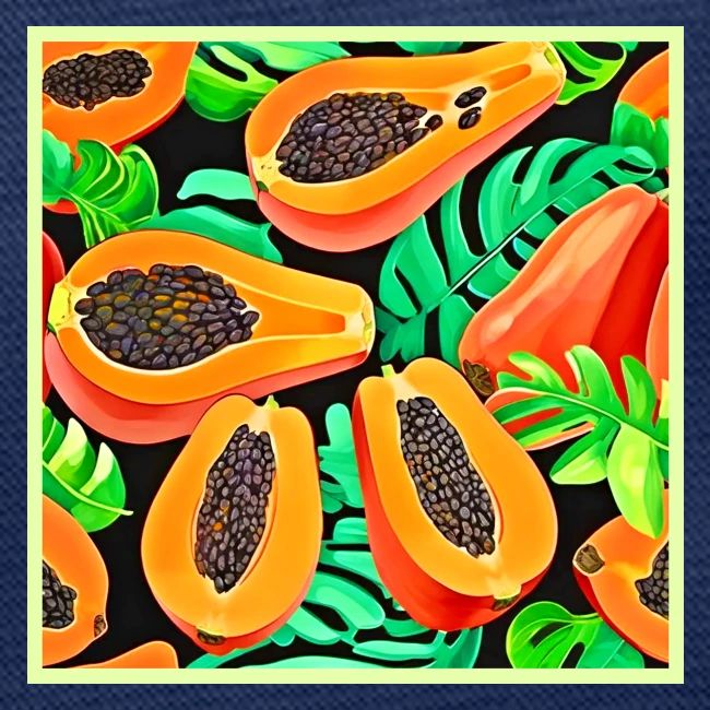 Papaya and Leaves Fresh Pattern