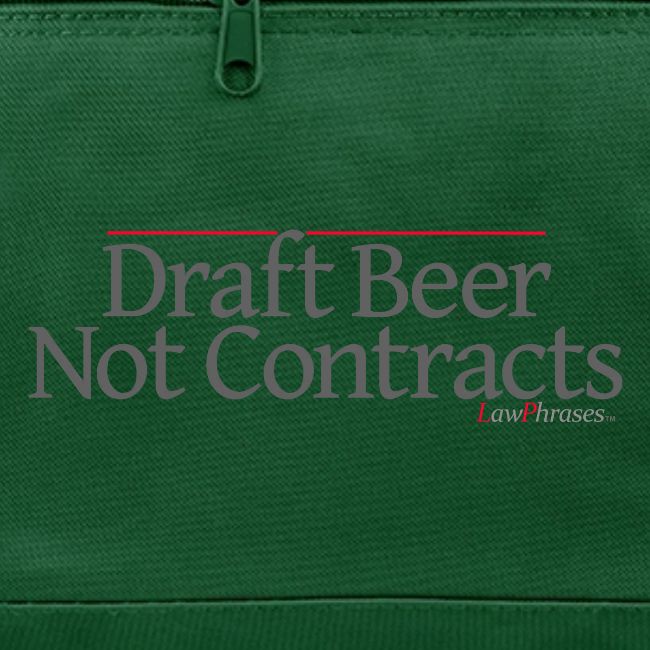 Draft Beer Not Contracts