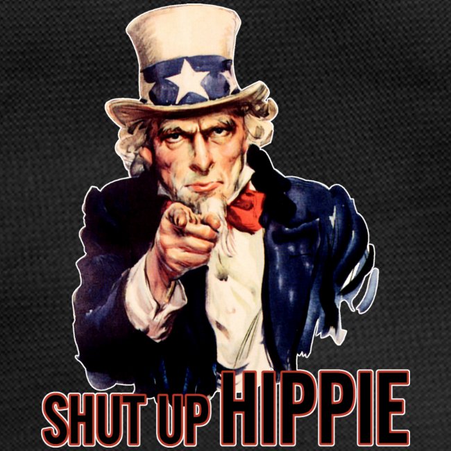 SHUT UP HIPPIE WHITE OUTL