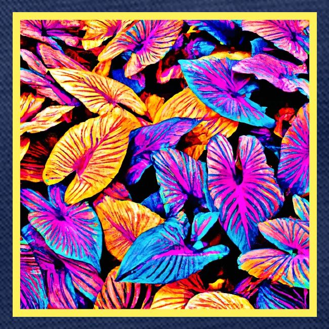 Captivating Neon Elegance Leaf Pattern