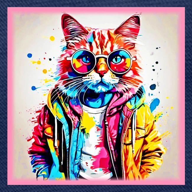 Fashionable Feline: Spectacled Swagger