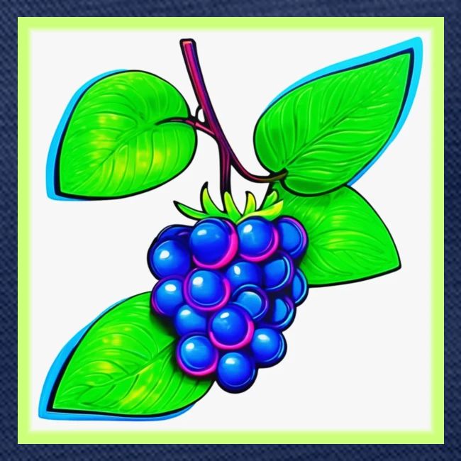 Vibrant Blueberry Pop Art
