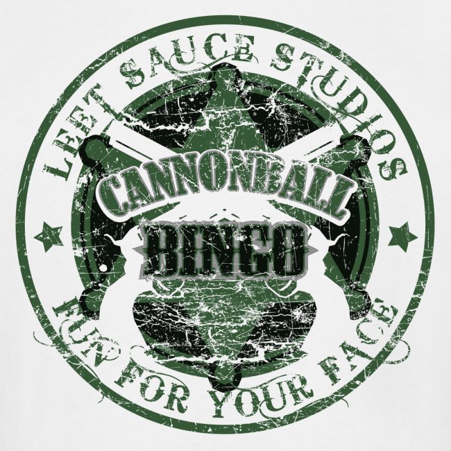 Vintage Cannonball Bingo Badge Dark Green