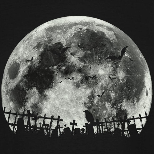 Scary Halloween moon