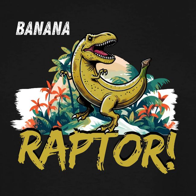 Funny Banana Raptor T-Rex Design