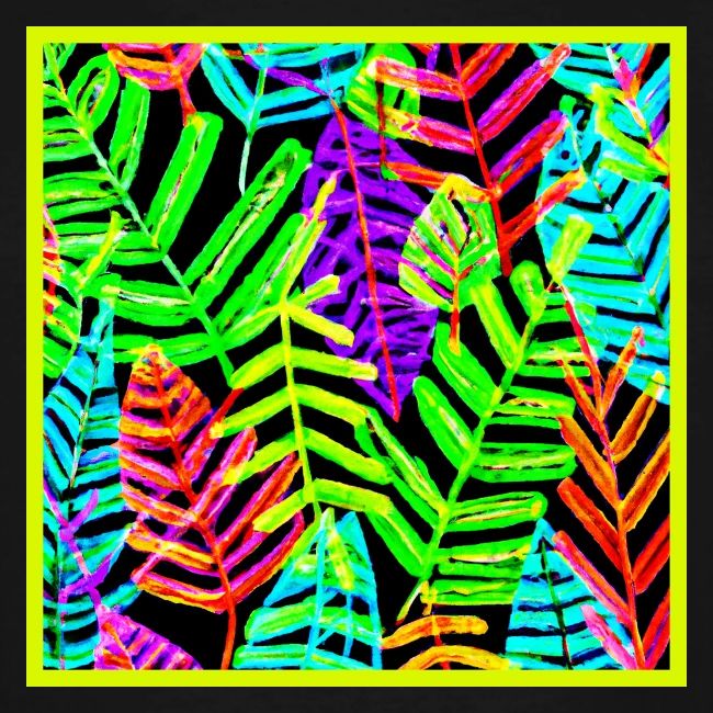 Glowing Leaf Pattern Design