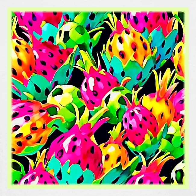 Dragon Fruit Vivid Pattern