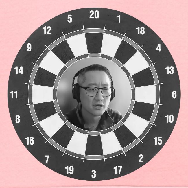 Producer Jay on a Dartboard