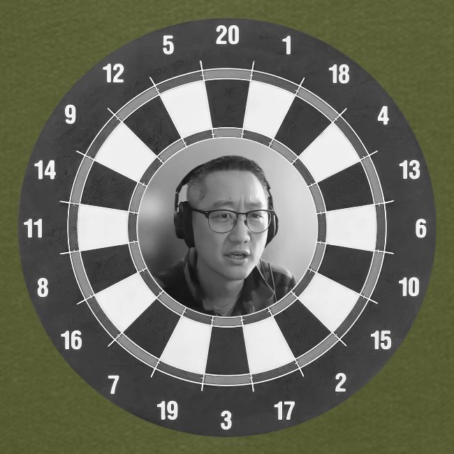 Producer Jay on a Dartboard