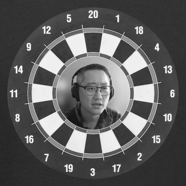 Producer Jay on a Dartboard