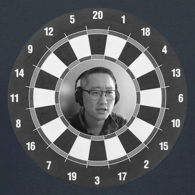 Producer Jay on a Dartboard