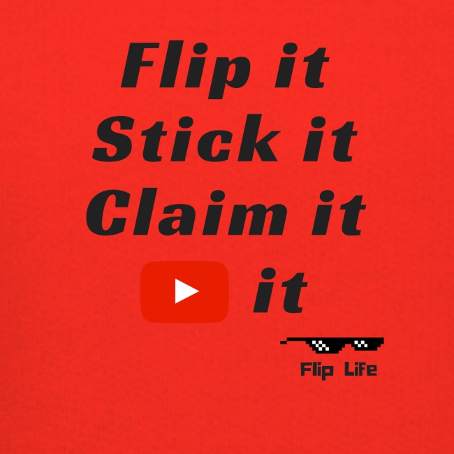 Flip it t-shirt black letting youtube logo