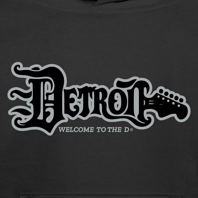 DETROIT GUITAR WTTD BLK SLR REG FONT